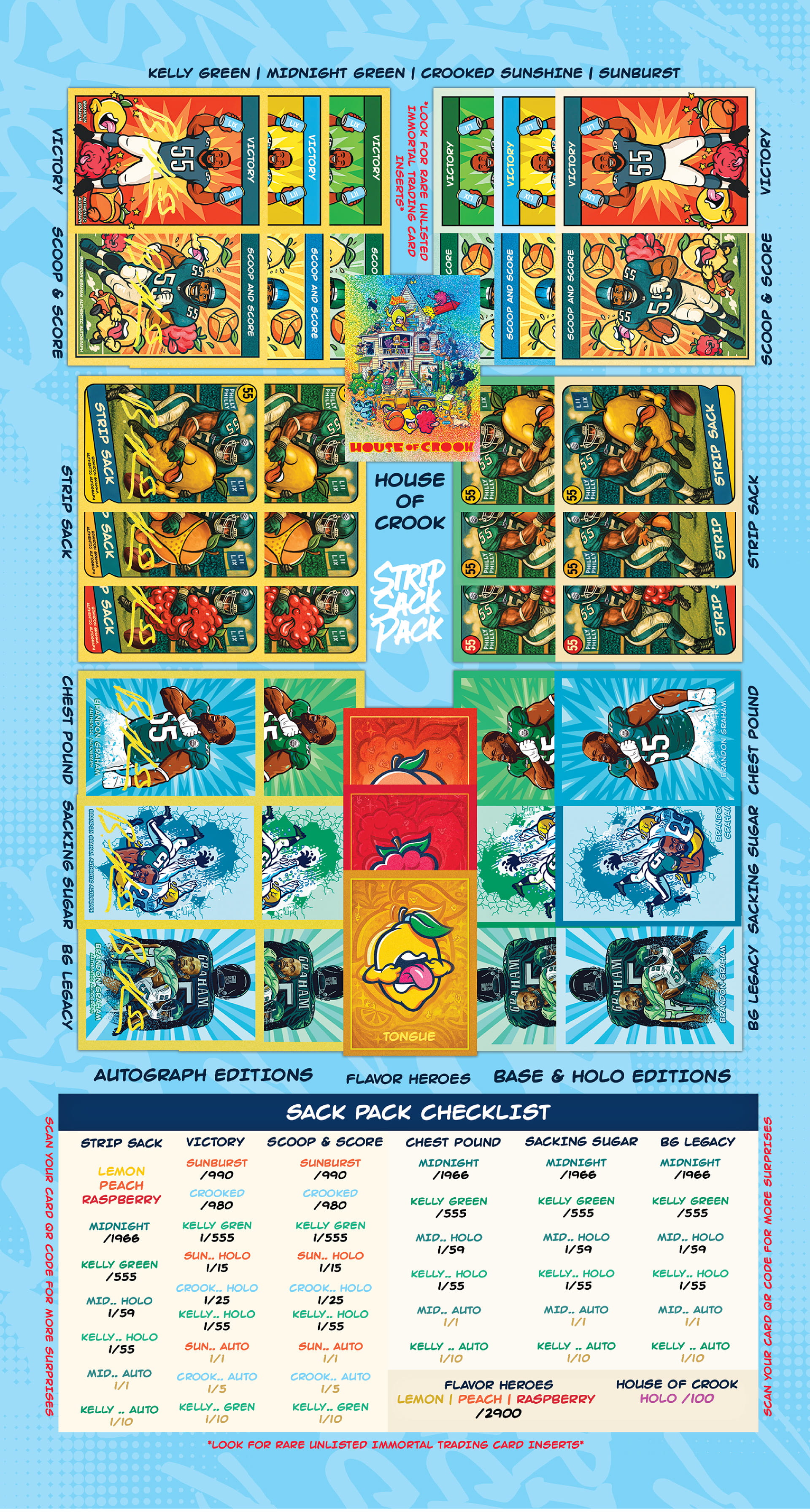 Limited Edition Brandon Graham Strip Pack Sack Card Key, Collect Them All!