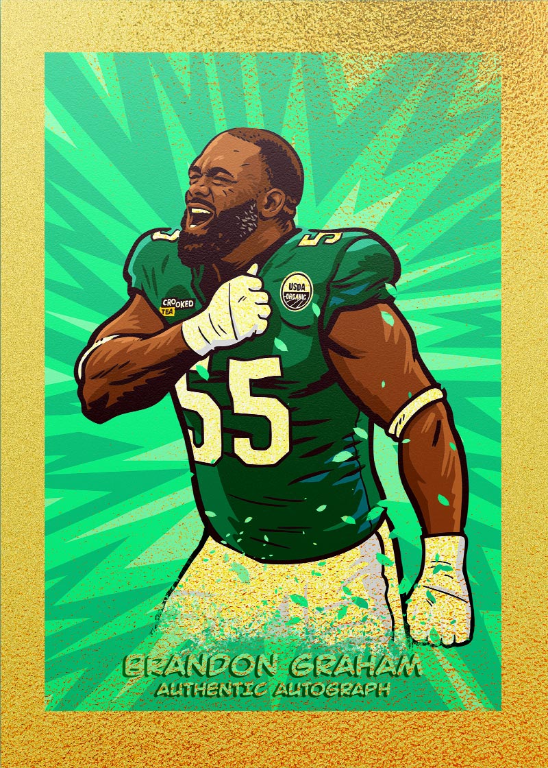 Brandon Graham "Chest Pound" collectible card 2
