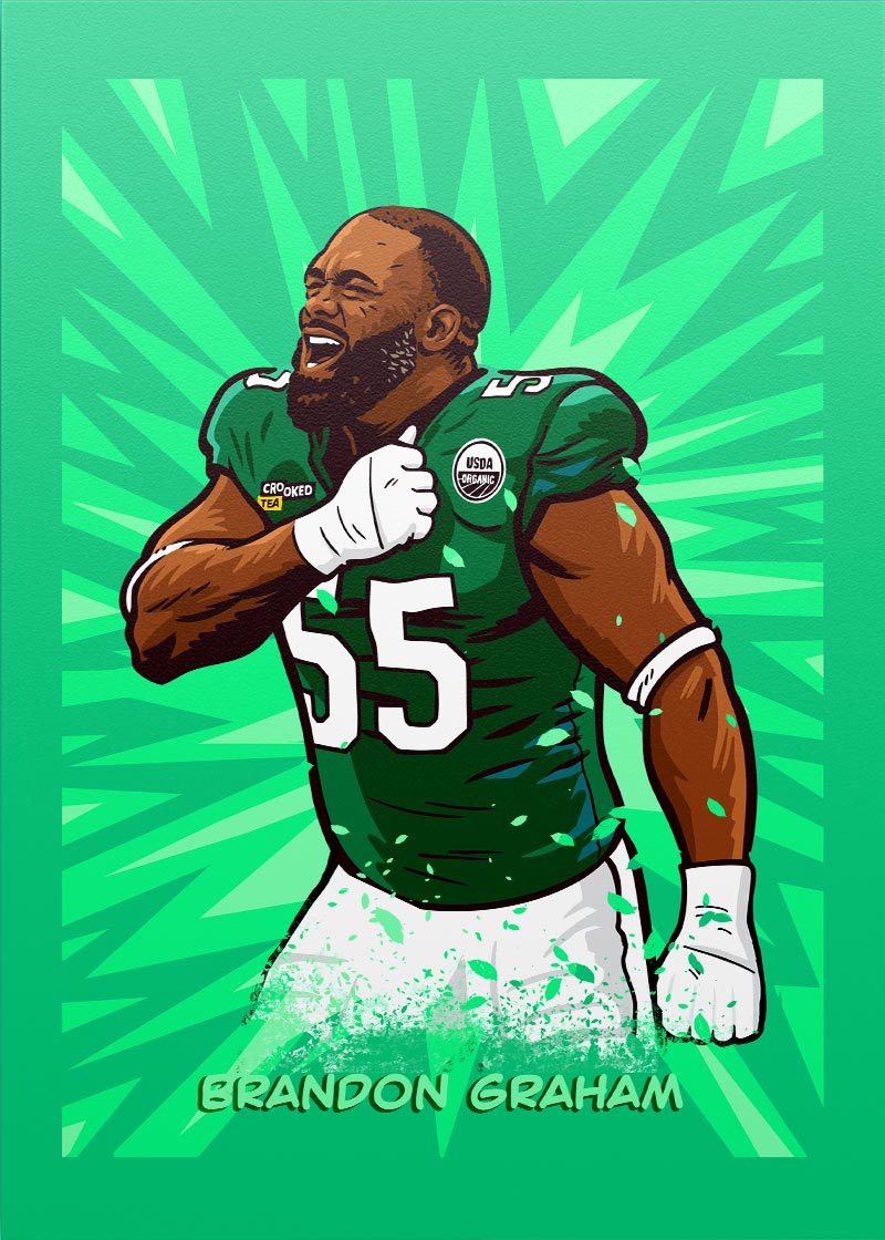 Brandon Graham "Chest Pound" collectible card 1