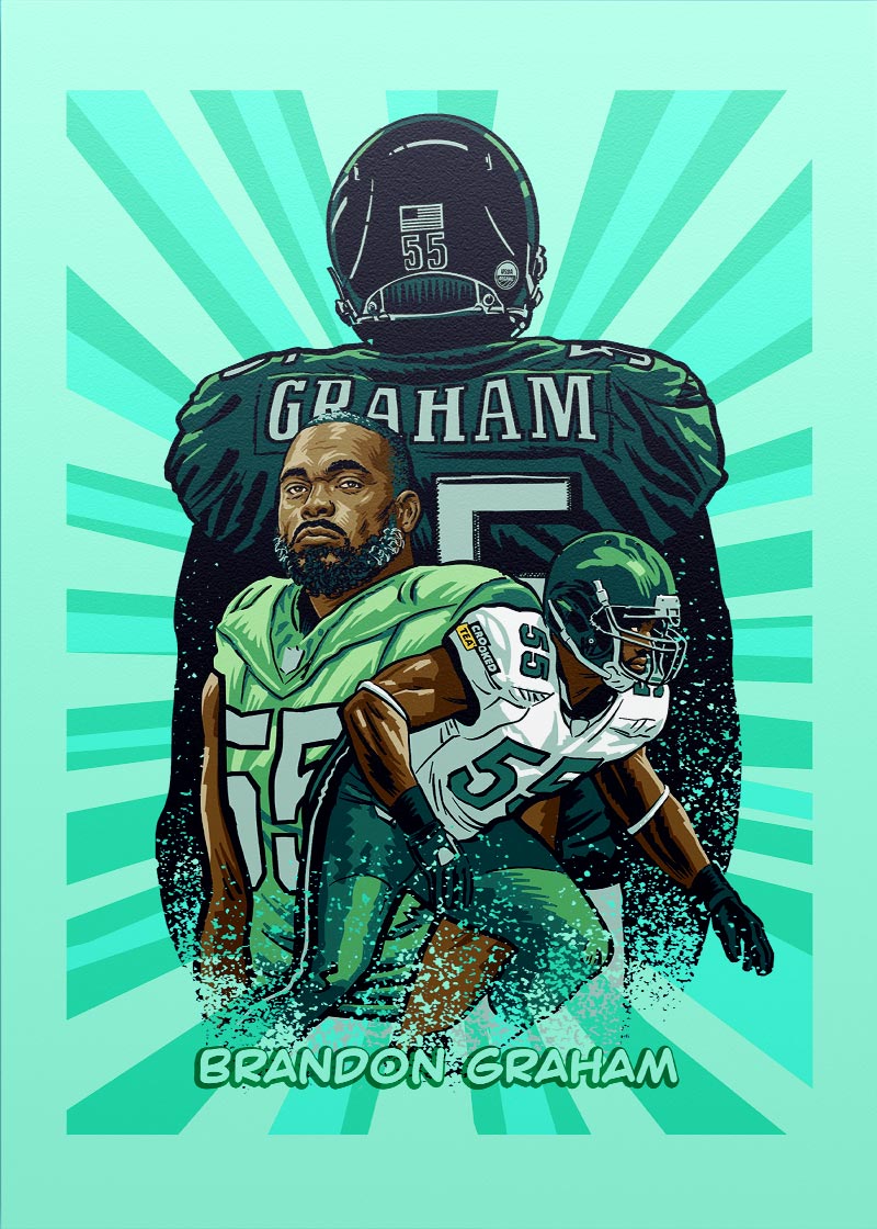 Brandon Graham "Legacy" collectible card 3