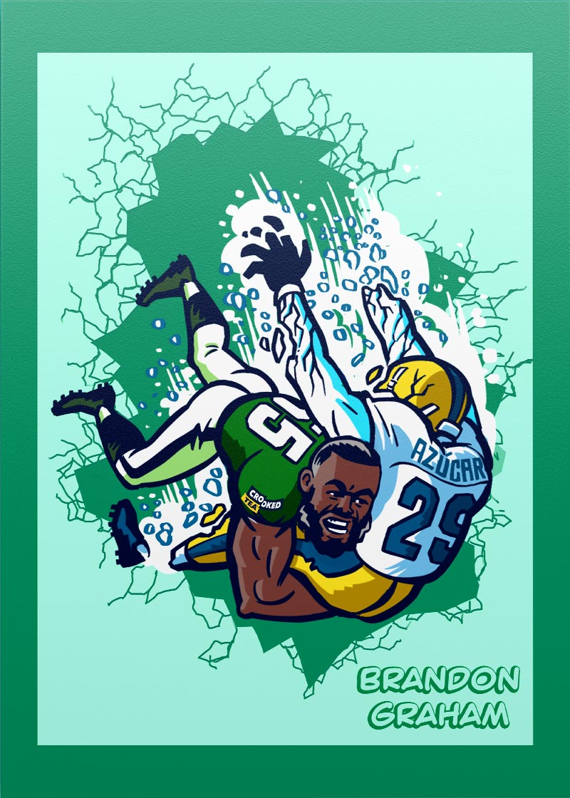 Brandon Graham "No Azucar" collectible card 1