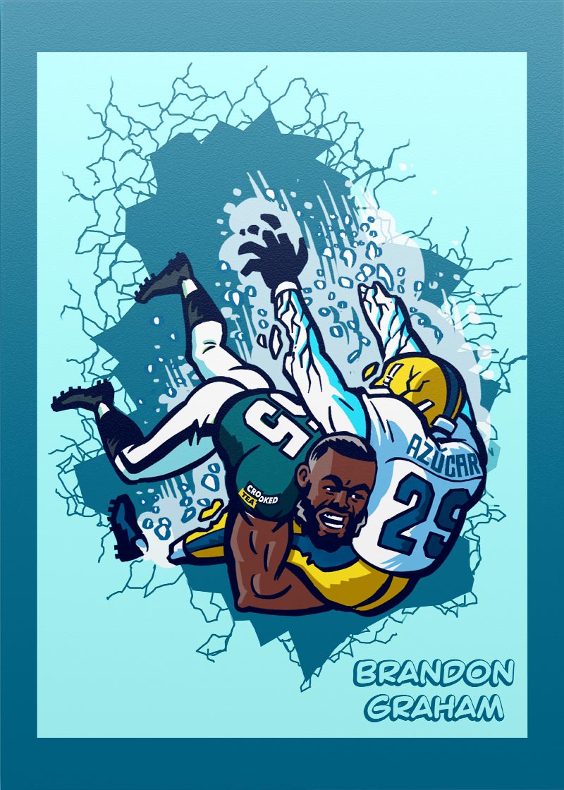 Brandon Graham "No Azucar" collectible card 3