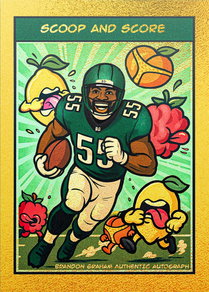 Brandon Graham "Scoop & Score" collectible card 2