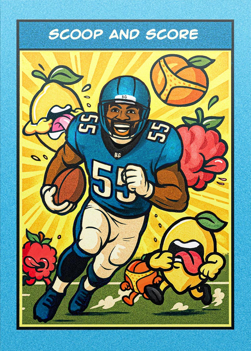 Brandon Graham "Scoop & Score" collectible card 3