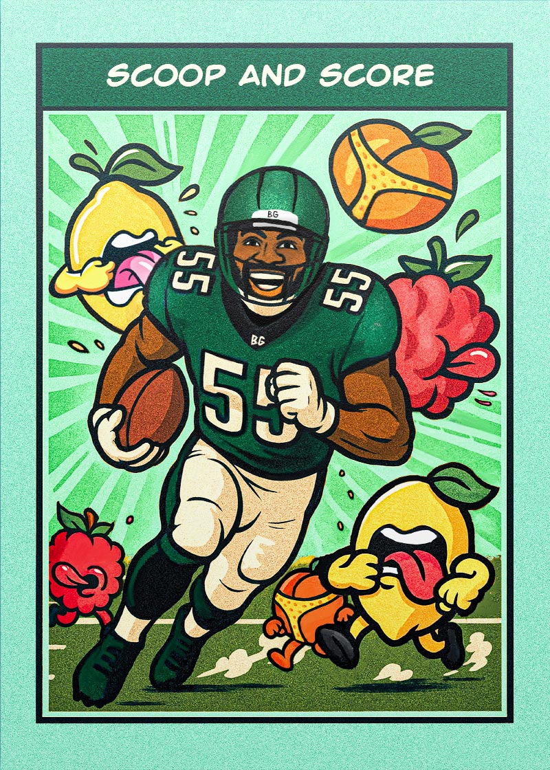 Brandon Graham "Scoop & Score" collectible card 1