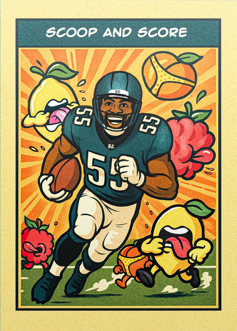 Brandon Graham "Scoop & Score" collectible card 5