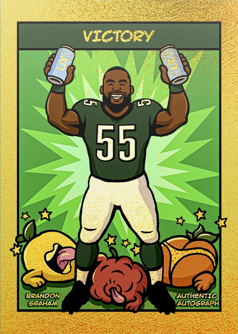Brandon Graham "Victory" collectible card 4