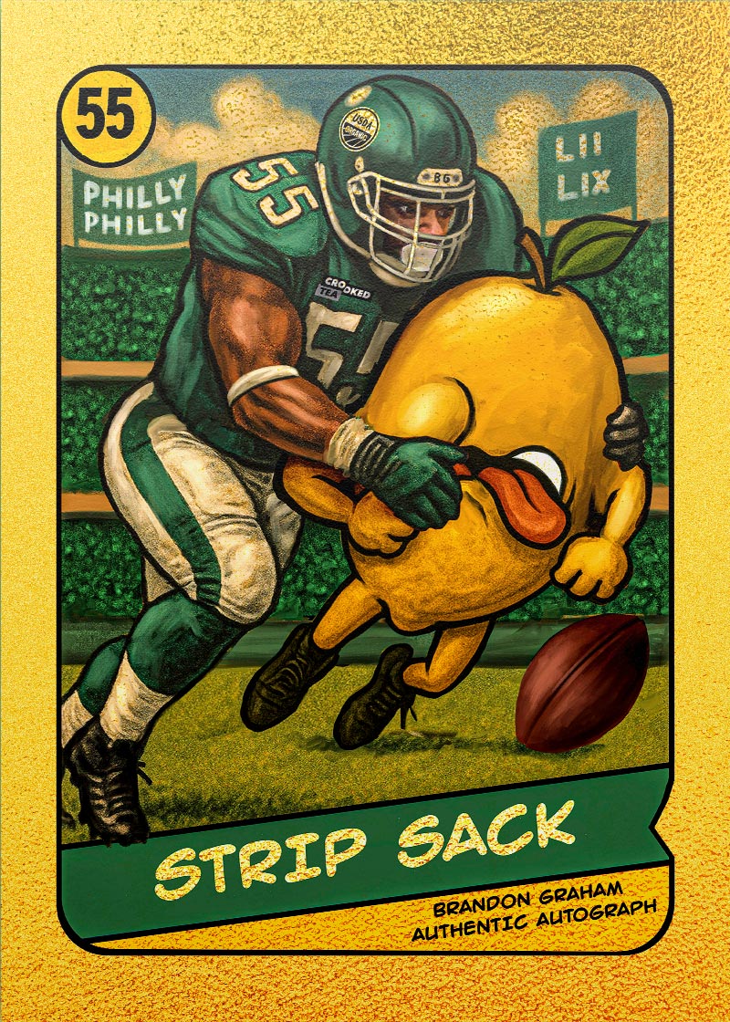 Brandon Graham "Strip Sack" collectible card 12