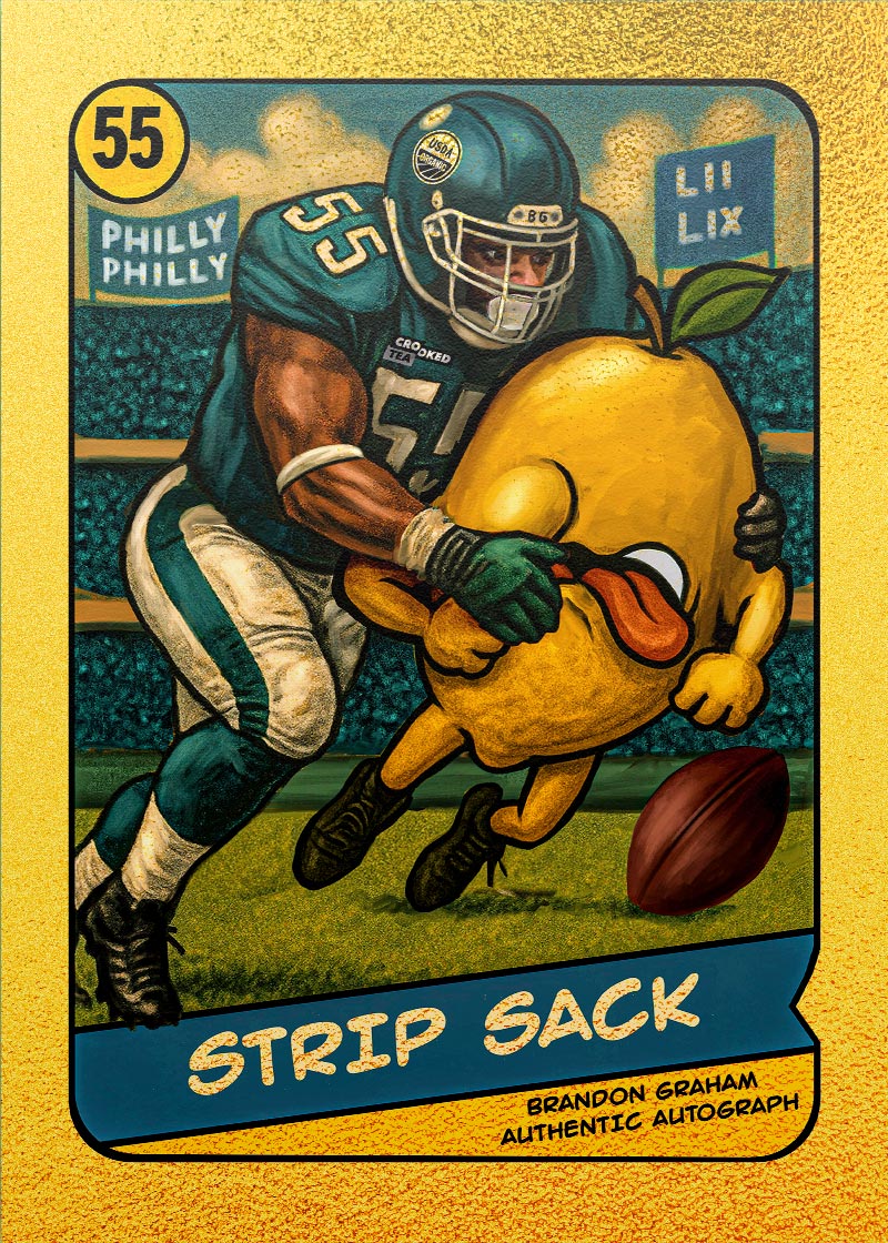 Brandon Graham "Strip Sack" collectible card 10