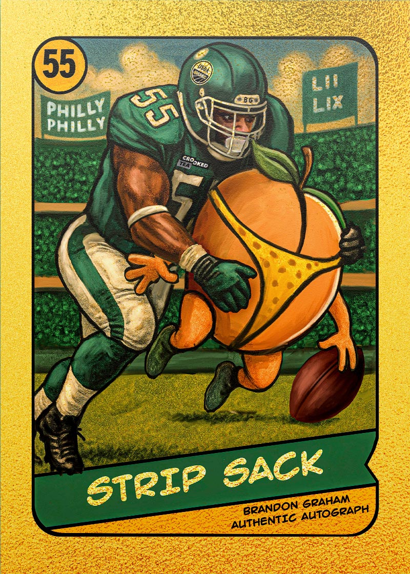 Brandon Graham "Strip Sack" collectible card 6