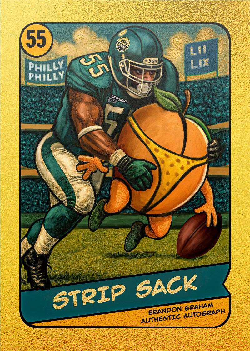 Brandon Graham "Strip Sack" collectible card 8
