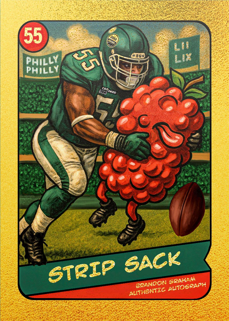 Brandon Graham "Strip Sack" collectible card 2
