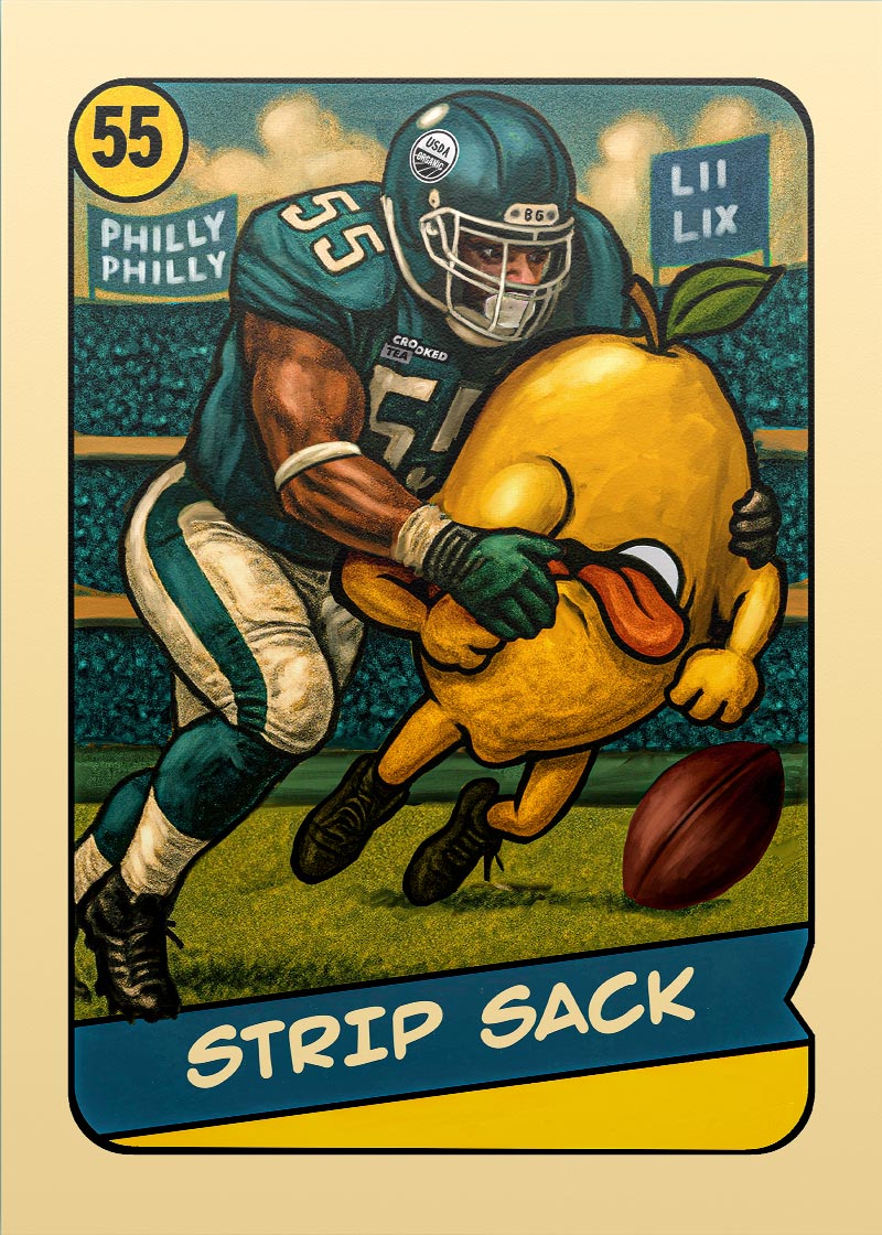 Brandon Graham "Strip Sack" collectible card 9