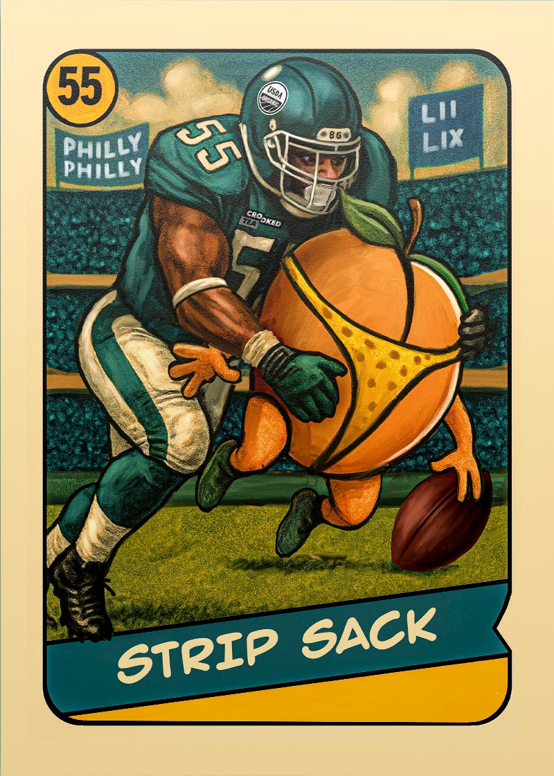 Brandon Graham "Strip Sack" collectible card 5