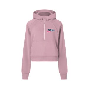 Crooked Pop Cropped Half-Zip Hoodie