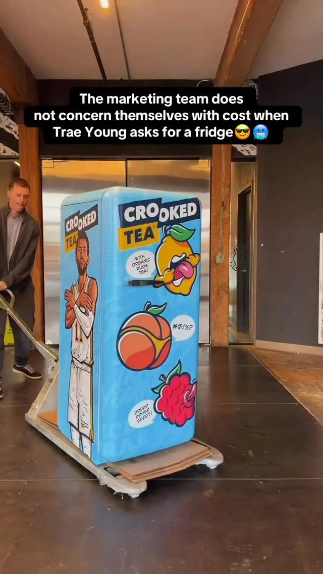 Ice cold for Ice Trae 😏🥶
@traeyoung 
•
•
•
#CrookedTea #DrinkCrookedTea  #Tongue #BrewedRude #DrinkCrooked #Cheeks #Peach #Lemon #Rude #BoldRudeBrewed
#Explore #Explorepage #Instagood #Raspberry #Ras #TraeYoung #IceTrae