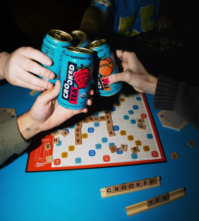 Every game night needs a wildcard. Ours comes in a can.😉🍂🃏
•
•
•
#CrookedTea #DrinkCrookedTea  #Tongue #BrewedRude #DrinkCrooked #Cheeks #Peach #Lemon #Rude #BoldRudeBrewed
#Explore #Explorepage #Instagood #Raspberry #Ras #GameNight #Sunday #SundayNightIn #Scrabble