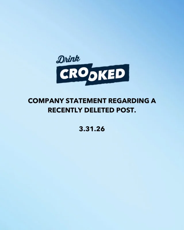 On behalf of @drinkcrooked