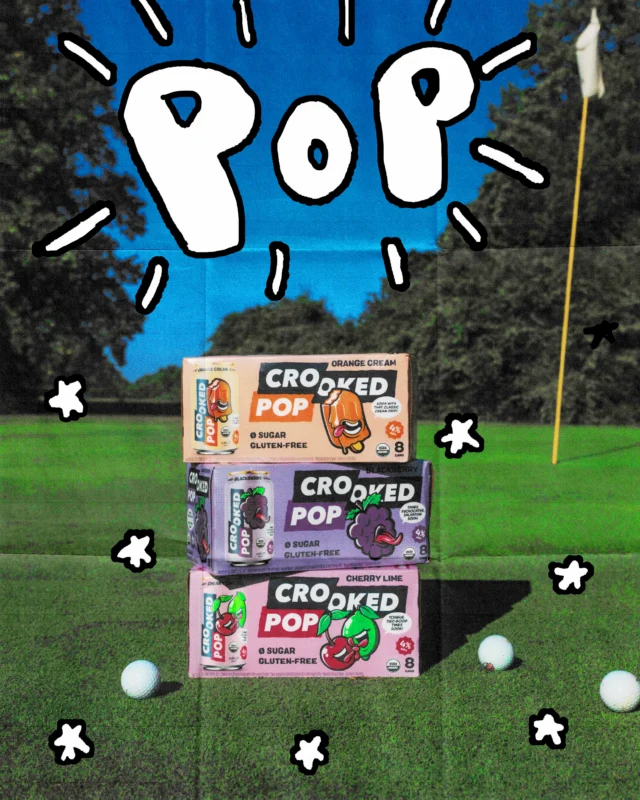 Driving greens, drinking pops. ⛳️