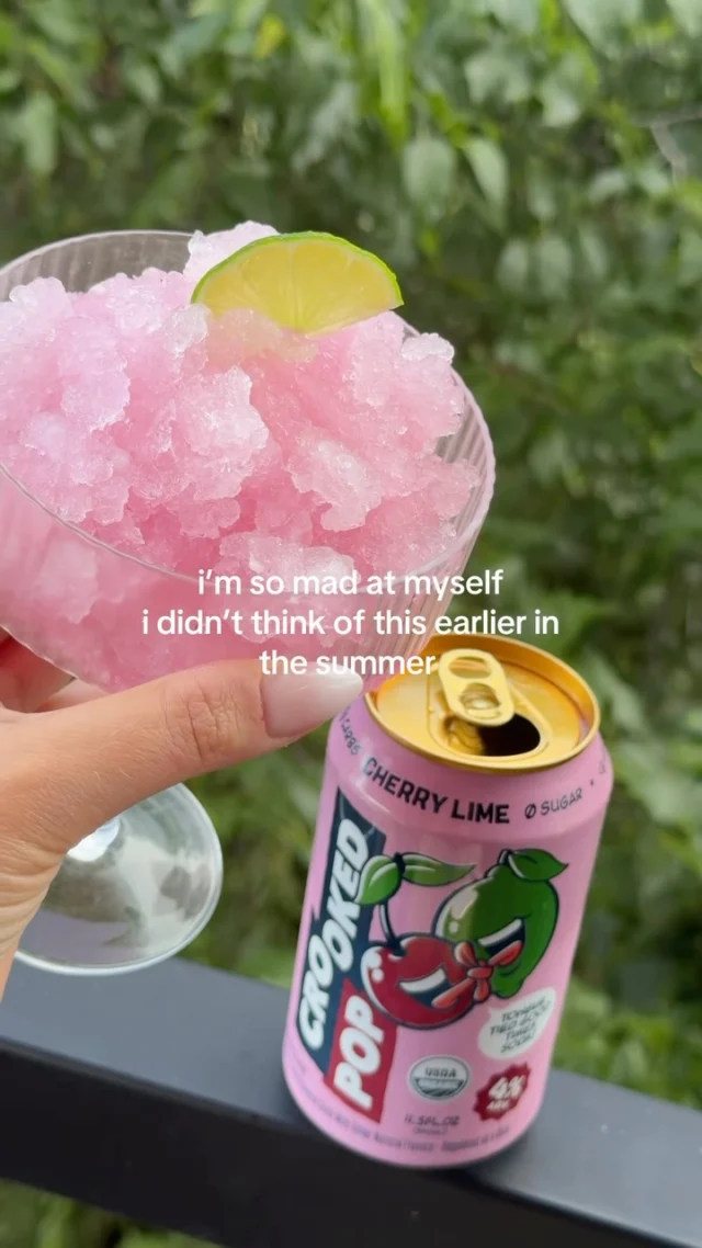 5 minute cherry lime hard soda slushie 🌸🍒🍋‍🟩